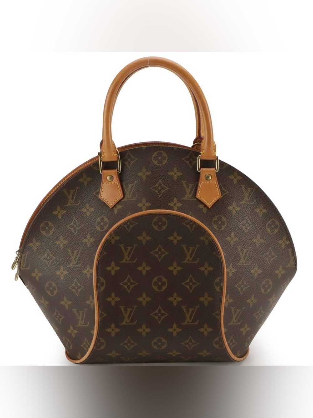 Louis Vuitton Ellipse MM Handbag in Monogram Canvas and Vachetta Leather